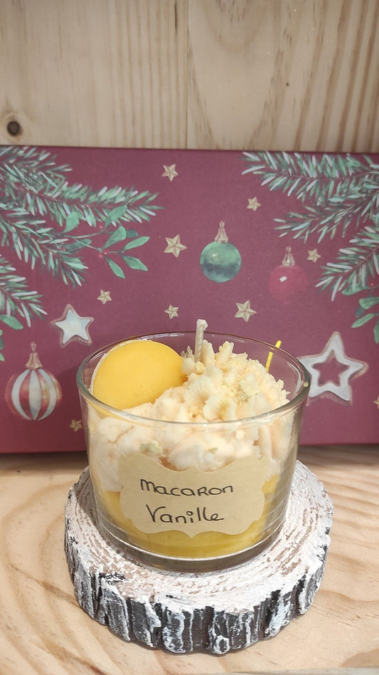 Bougie macaron vanille
