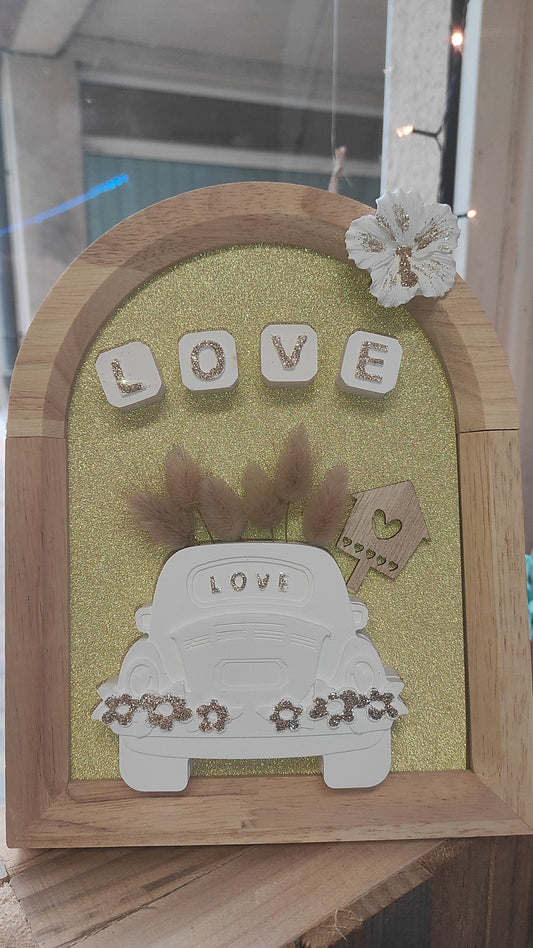 Cadre voiture " love "