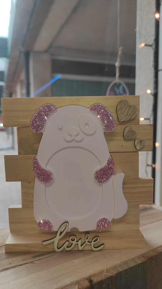 Cadre photo enfant rose